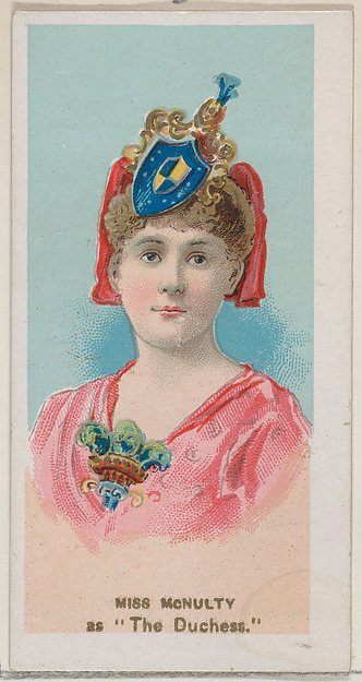 Miss McNulty as "The Duchess," from the series Fancy Dress Ball Costumes (N73) for Duke brand cigarettes