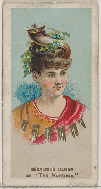 Geraldine Ulmer as "The Huntress," from the series Fancy Dress Ball Costumes (N73) for Duke brand cigarettes