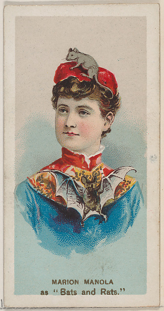 Marion Manola as "Bats and Rats," from the series Fancy Dress Ball Costumes (N73) for Duke brand cigarettes by W. Duke, Sons & Co., The Metropolitan Museum of Art