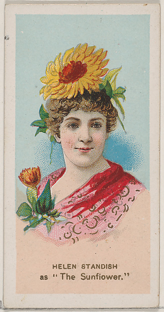Helen Standish as "The Sunflower," from the series Fancy Dress Ball Costumes (N73) for Duke brand cigarettes