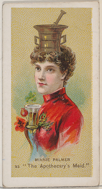 Minnie Palmer as "The Apothecary's Maid," from the series Fancy Dress Ball Costumes (N73) for Duke brand cigarettes