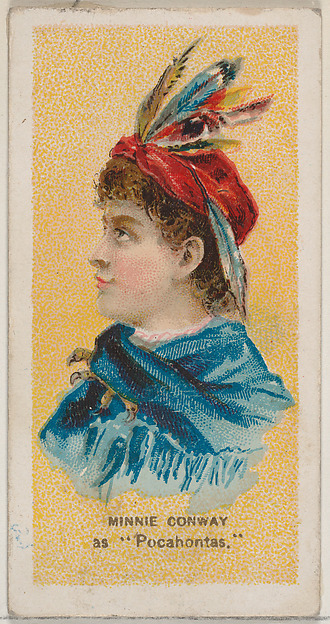Minnie Conway as "Pocahontas," from the series Fancy Dress Ball Costumes (N73) for Duke brand cigarettes