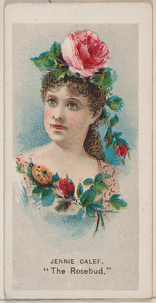 Jennie Calef as "The Rosebud," from the series Fancy Dress Ball Costumes (N73) for Duke brand cigarettes