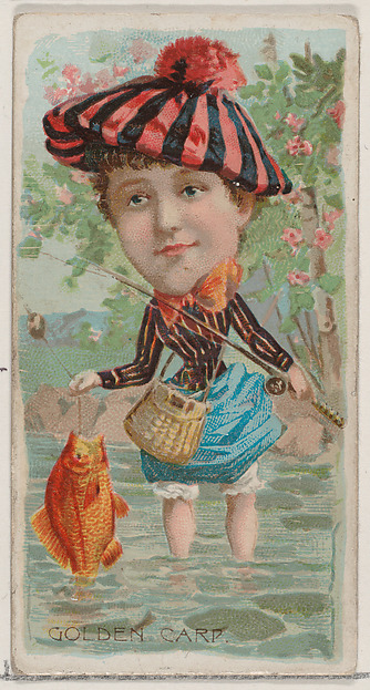 Golden Carp, from the series Fishers and Fish (N74) for Duke brand cigarettes