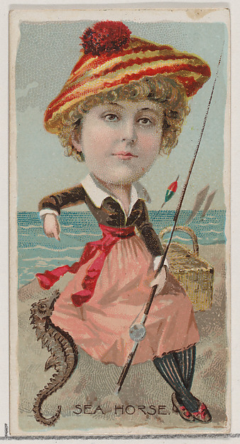 Seahorse, from the series Fishers and Fish (N74) for Duke brand cigarettes