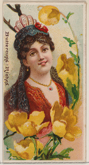 Buttercups: Riches, from the series Floral Beauties and Language of Flowers (N75) for Duke brand cigarettes
