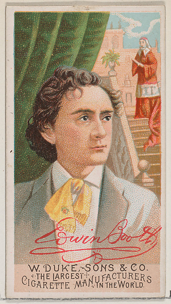 Edwin Booth, from the series Great Americans (N76) for Duke brand cigarettes by W. Duke, Sons & Co., The Metropolitan Museum of Art