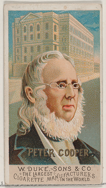 Peter Cooper, from the series Great Americans (N76) for Duke brand cigarettes