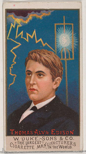 Thomas Alva Edison, from the series Great Americans (N76) for Duke brand cigarettes by W. Duke, Sons & Co., The Metropolitan Museum of Art