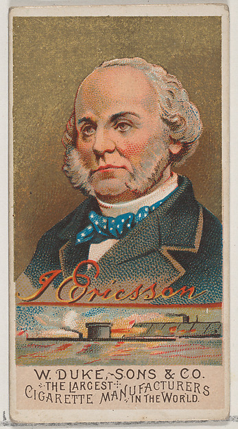 J. Ericsson, from the series Great Americans (N76) for Duke brand cigarettes by W. Duke, Sons & Co., The Metropolitan Museum of Art