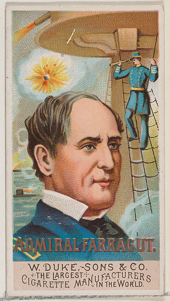 Admiral Farragut, from the series Great Americans (N76) for Duke brand cigarettes