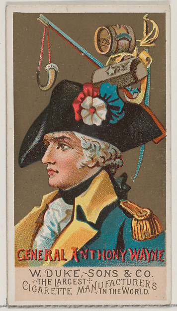 General Anthony Wayne, from the series Great Americans (N76) for Duke brand cigarettes