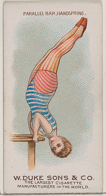 Parallel Bar, Handspring, from the Gymnastic Exercises series (N77) for Duke brand cigarettes by W. Duke, Sons & Co., The Metropolitan Museum of Art