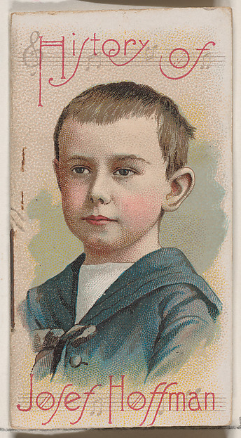 History of Josef Hoffman, from the Histories of Poor Boys and Famous People series of booklets (N79) for Duke brand cigarettes