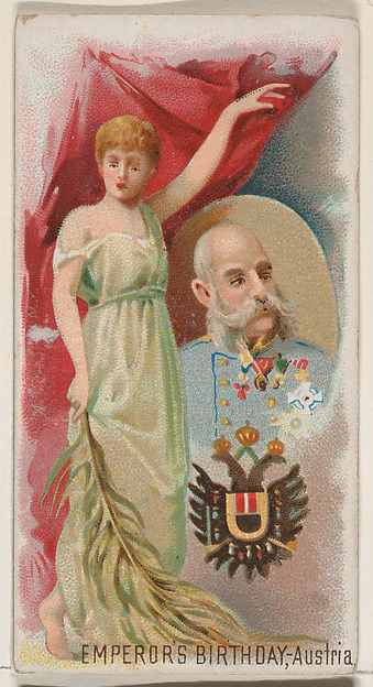 Emperor's Birthday, Austria, from the Holidays series (N80) for Duke brand cigarettes