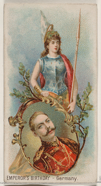 Emperor's Birthday, Germany, from the Holidays series (N80) for Duke brand cigarettes