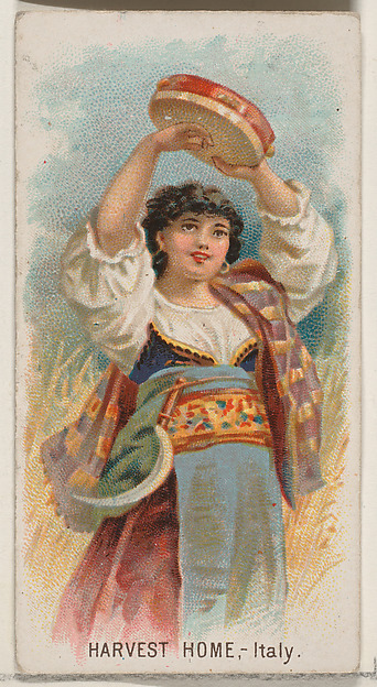 Harvest Home, Italy, from the Holidays series (N80) for Duke brand cigarettes by W. Duke, Sons & Co., The Metropolitan Museum of Art
