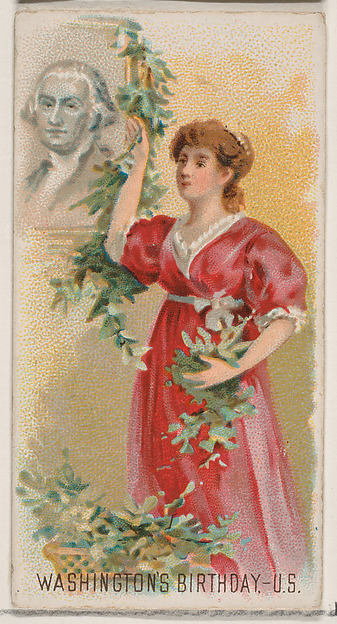 George Washington's Birthday, United States, from the Holidays series (N80) for Duke brand cigarettes