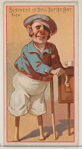 Business is Dull but He Can't Kick, from the Jokes series (N87) for Duke brand cigarettes