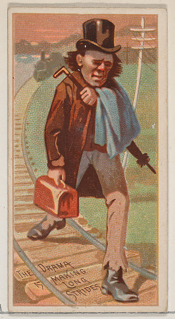 The Drama is Making Long Strides, from the Jokes series (N87) for Duke brand cigarettes
