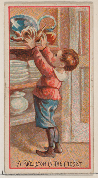 A Skeleton in the Closet, from the Jokes series (N87) for Duke brand cigarettes