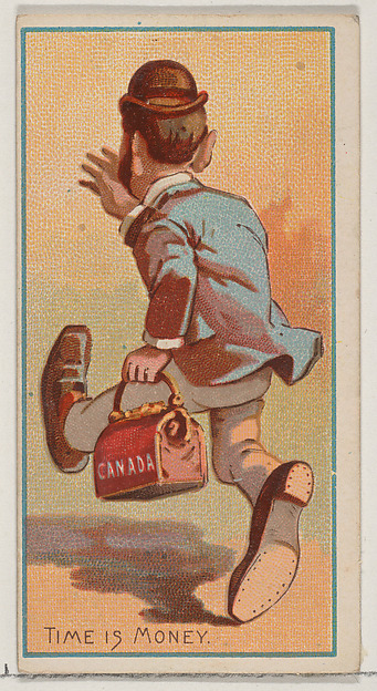 Time is Money, from the Jokes series (N87) for Duke brand cigarettes