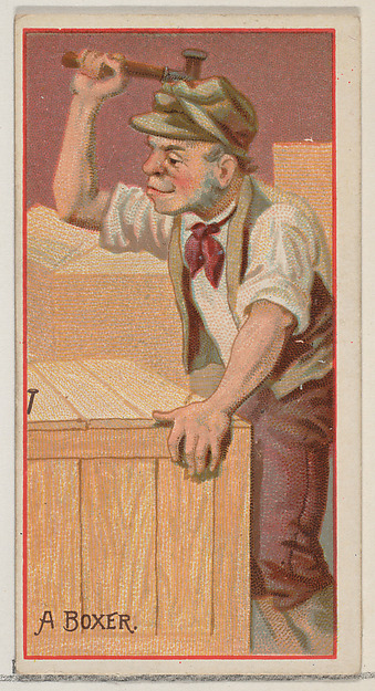 A Boxer, from the Jokes series (N87) for Duke brand cigarettes