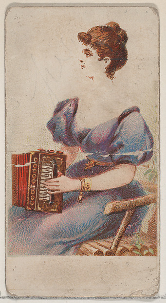 Accordion, from the Musical Instruments series (N82) for Duke brand cigarettes