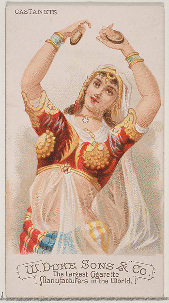Castanets, from the Musical Instruments series (N82) for Duke brand cigarettes