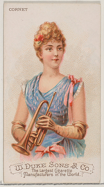 Cornet, from the Musical Instruments series (N82) for Duke brand cigarettes
