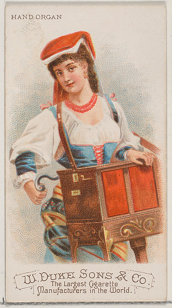 Hand Organ, from the Musical Instruments series (N82) for Duke brand cigarettes