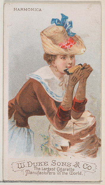 Harmonica, from the Musical Instruments series (N82) for Duke brand cigarettes