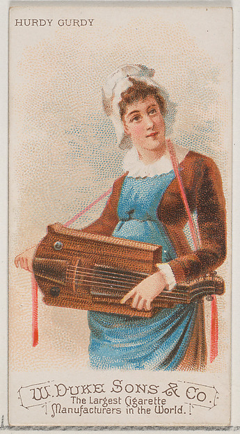Hurdy Gurdy, from the Musical Instruments series (N82) for Duke brand cigarettes