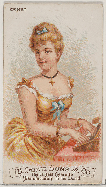 Spinet, from the Musical Instruments series (N82) for Duke brand cigarettes