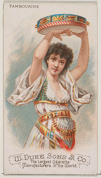 Tamborine, from the Musical Instruments series (N82) for Duke brand cigarettes