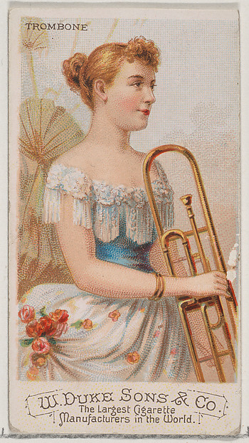 Trombone, from the Musical Instruments series (N82) for Duke brand cigarettes