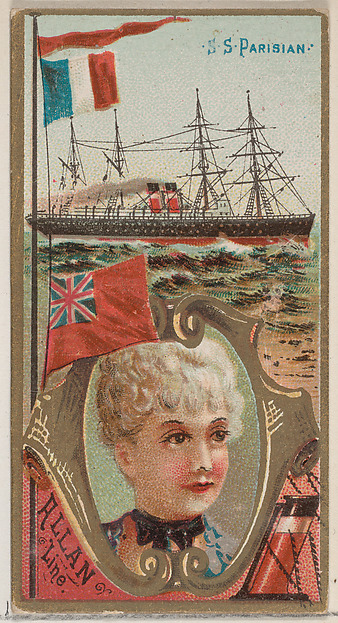 Steamship Parisian, Allan Line, from the Ocean and River Steamers series (N83) for Duke brand cigarettes