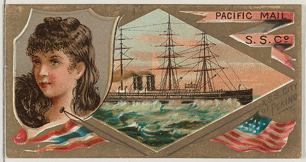 Steamship City of Peking, Pacific Mail Steamship Company, from the Ocean and River Steamers series (N83) for Duke brand cigarettes by W. Duke, Sons & Co., The Metropolitan Museum of Art