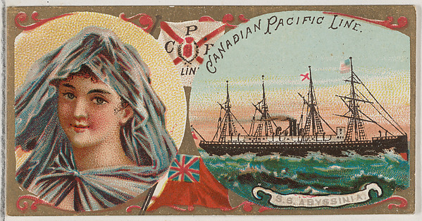 Steamship Abyssinia, Canadian Pacific Line, from the Ocean and River Steamers series (N83) for Duke brand cigarettes by W. Duke, Sons & Co., The Metropolitan Museum of Art