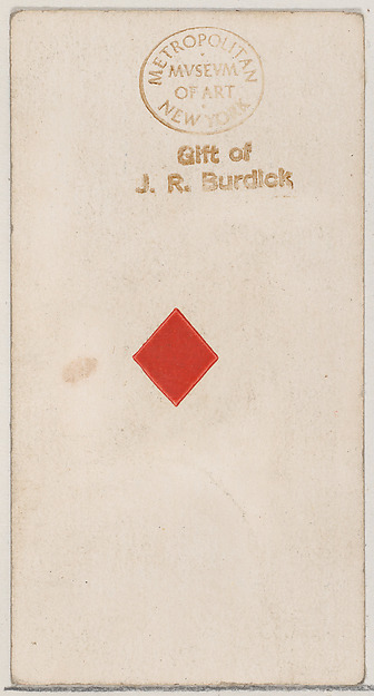One Diamond, from the Playing Cards series (N84) to promote Turkish Cross-Cut Cigarettes for W. Duke, Sons and Co.