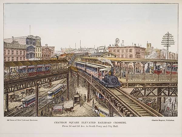 Chatham Square Elevated Railroad Crossing