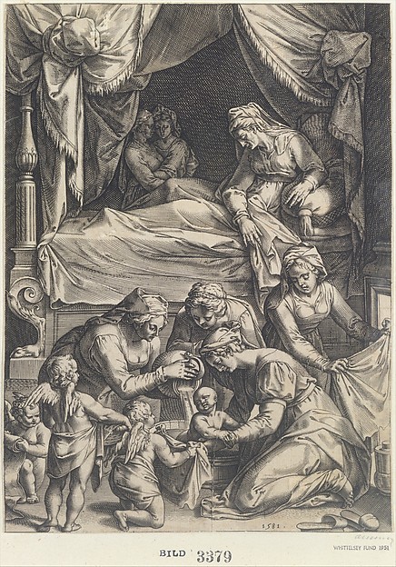 Birth of the Virgin (copy) by Julius Goltzius