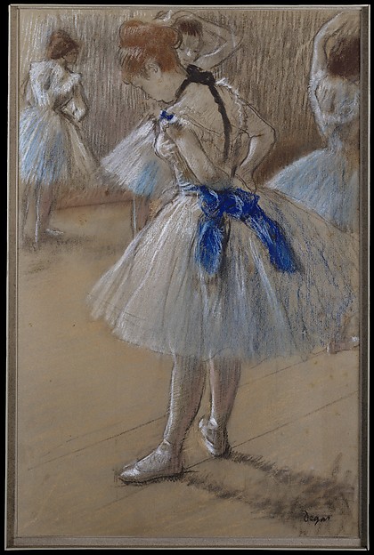 Dancer, Edgar Degas (French, Paris 1834â1917 Paris), Pastel and charcoal on blue-gray wove paper