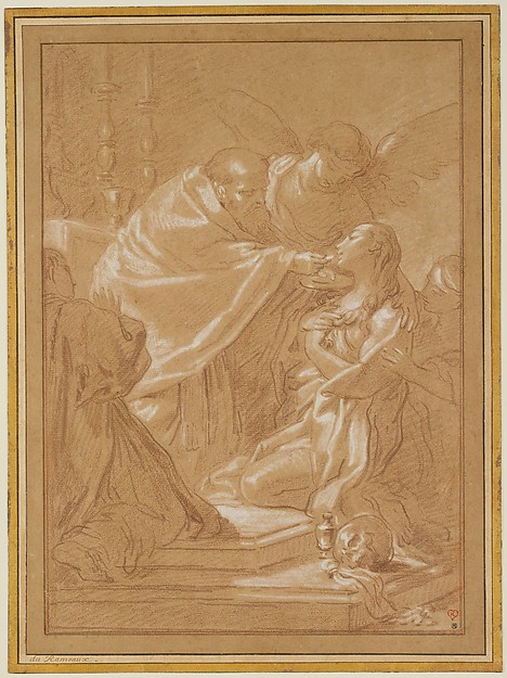 The Last Communion of St. Mary Magdalen, after Benedetto Luti by Louis Jean Jacques Durameau