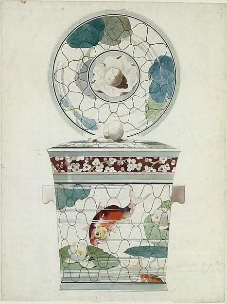 Design for a Covered Dish in the "Service au Filet" (Fish Net Ware), Maison J. Vieillard et Cie, Bordeaux