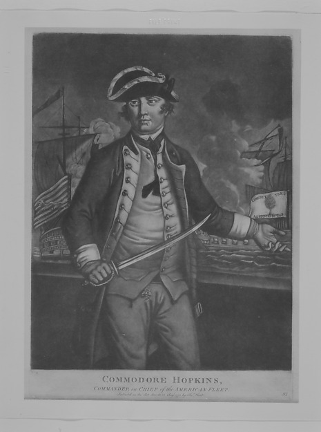 Commodore Hopkins, Commander in Chief of the American Fleet by Anonymous, 18th century, The Metropolitan Museum of Art
