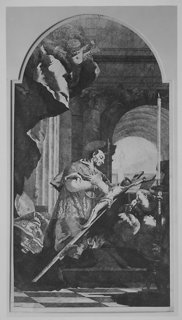 Saint Charles Borromeo Venerating the Crucifix by Lorenzo Tiepolo
