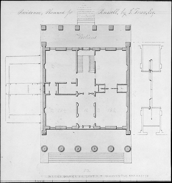 Residence, Planned for Russell, by I. Town, Esq.