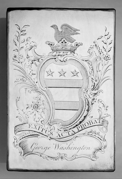 Copper Printing Plate for Bookplate of George Washington by Anonymous, British, 18th century, The Metropolitan Museum of Art