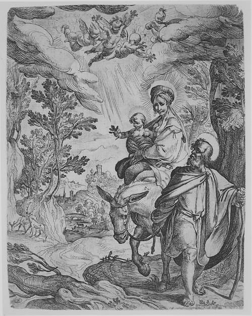 The Flight into Egypt by Antonio Tempesta